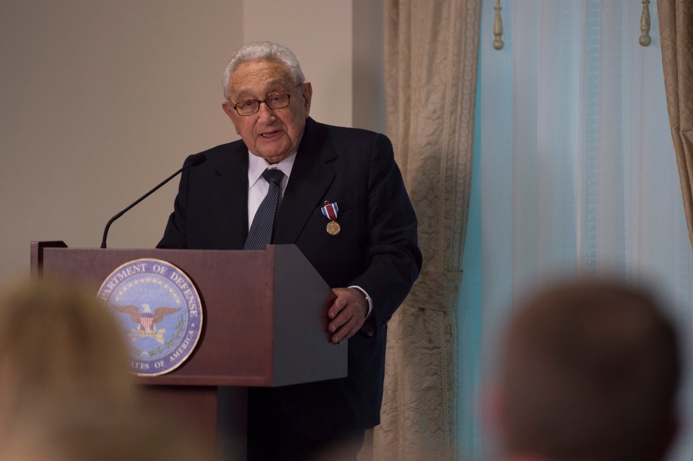 SD presents medal to Henry Kissinger