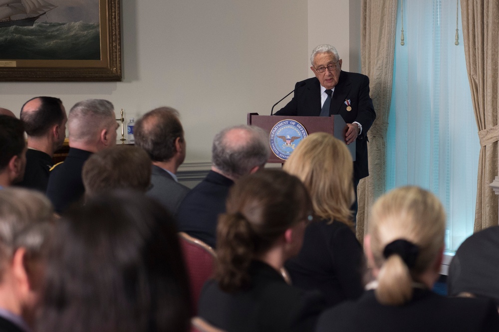 SD presents medal to Henry Kissinger