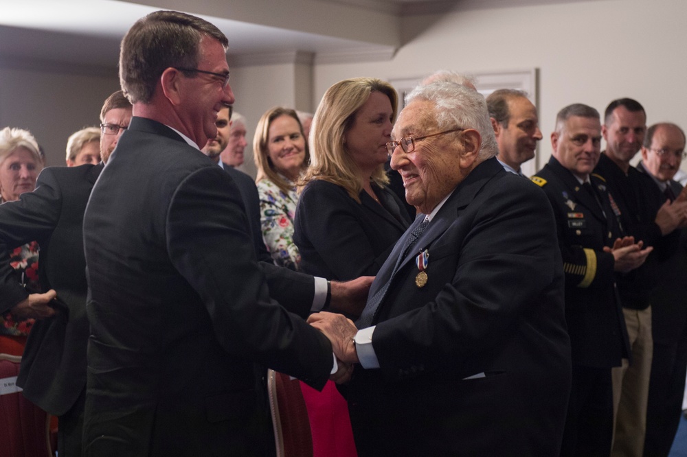 SD presents medal to Henry Kissinger