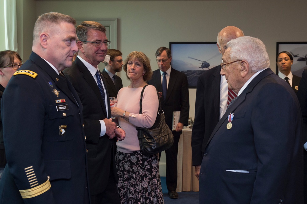 SD presents medal to Henry Kissinger