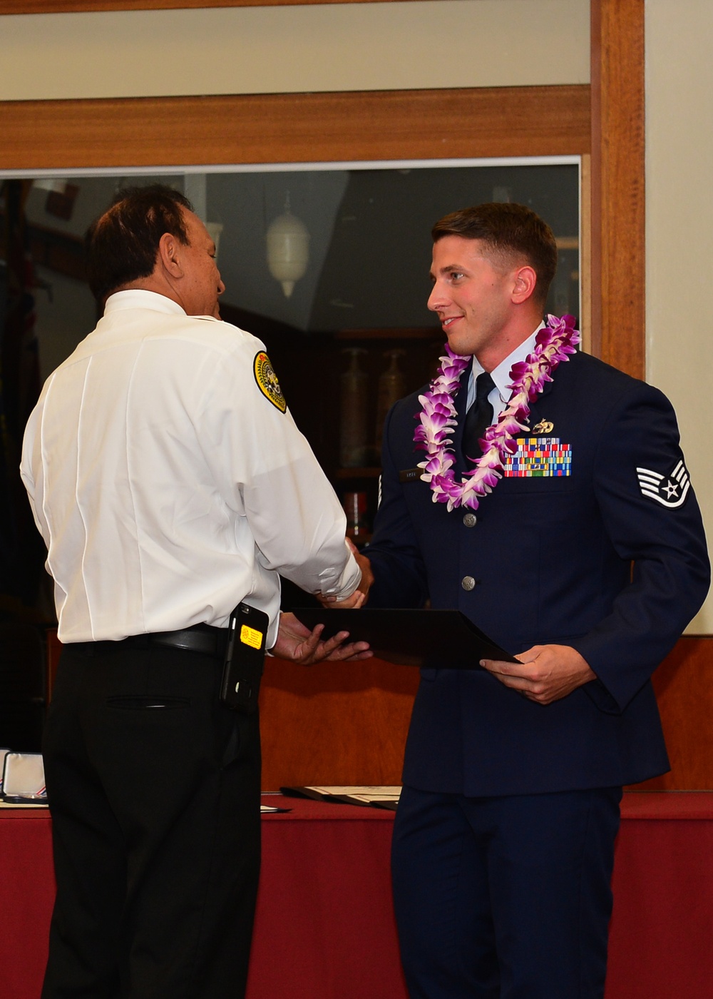 JBPHH Amn awarded The Honolulu Fire Departments Medal of Valor
