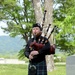 Bagpiper Plays During Graveside Ceremony