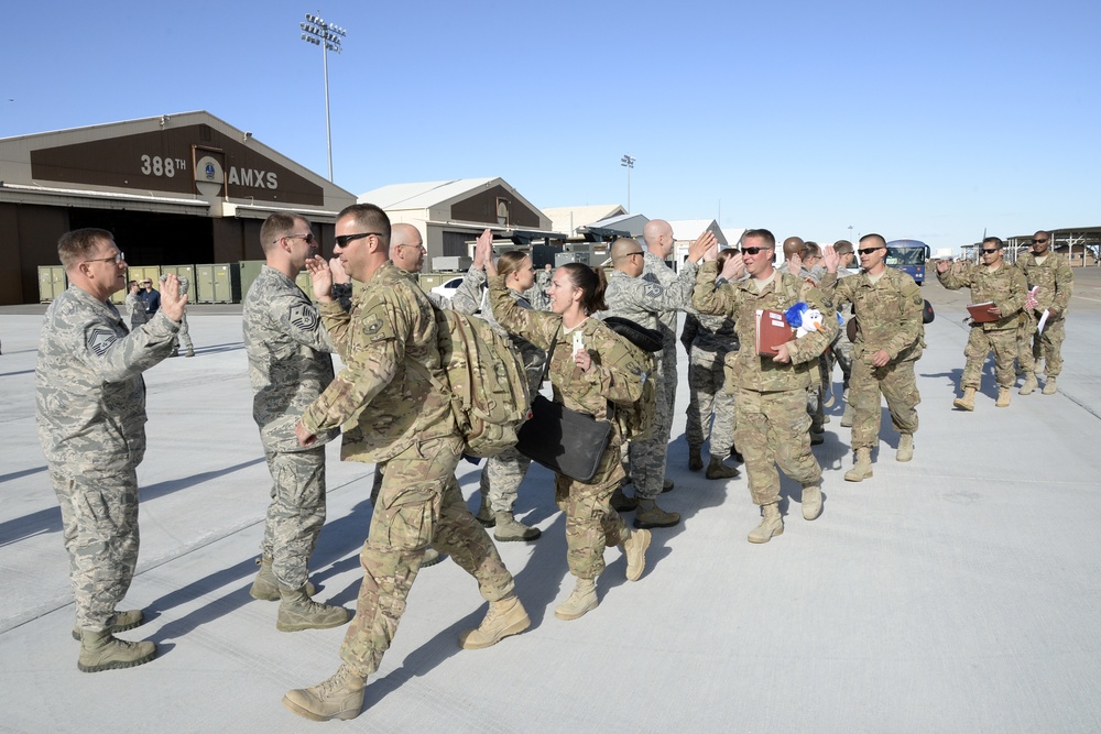 421st Fighter Squadron return from F-16 deployment in Afghanistan