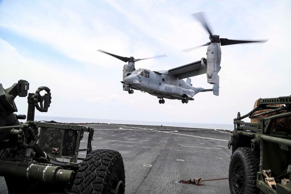 U.S. Marines Prepare to board an MV-22 Osprey