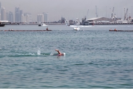 Soldiers support Qatar Charity – “Swim for a Cause”