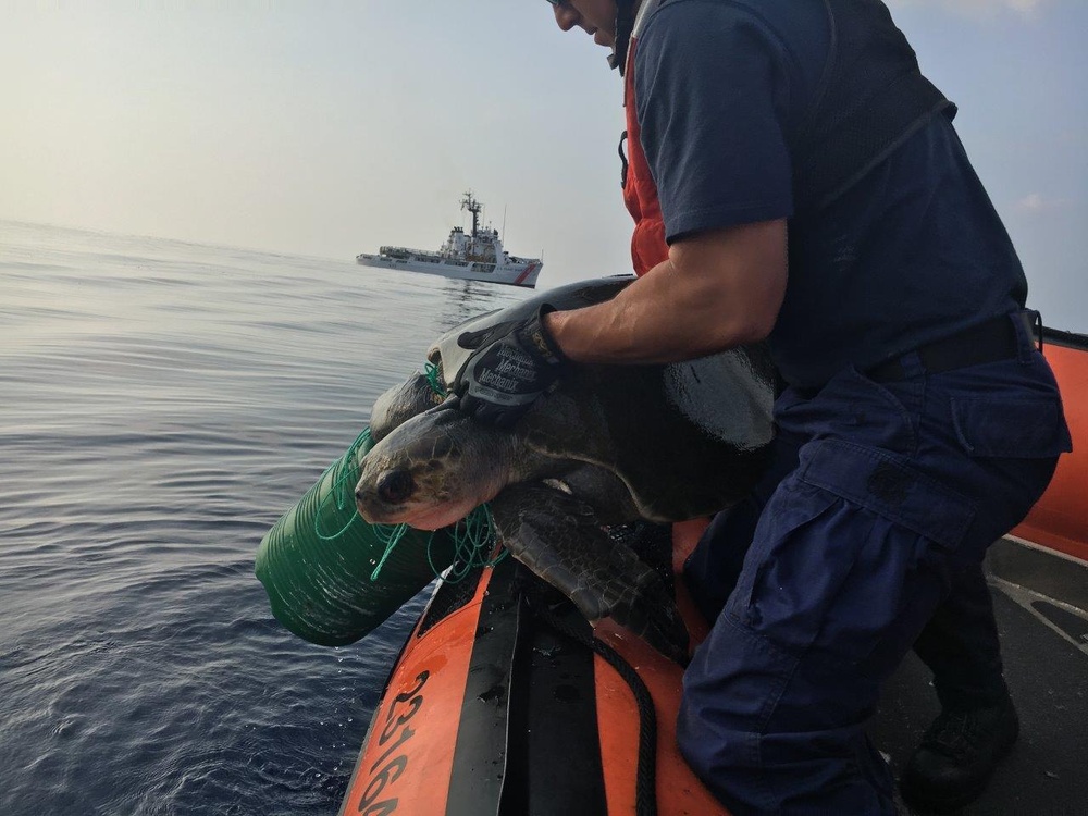 U.S. Coast Guard Cutter Steadfast patrols the Eastern Pacific