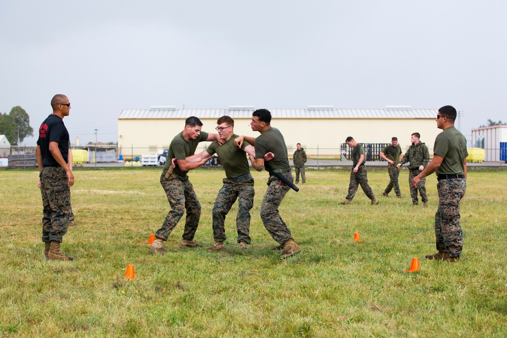 SPMAGTF-CR-AF Marines conduct non-lethal weapons training SPMAGTF-CR-AF Marines conduct non-lethal weapons training
