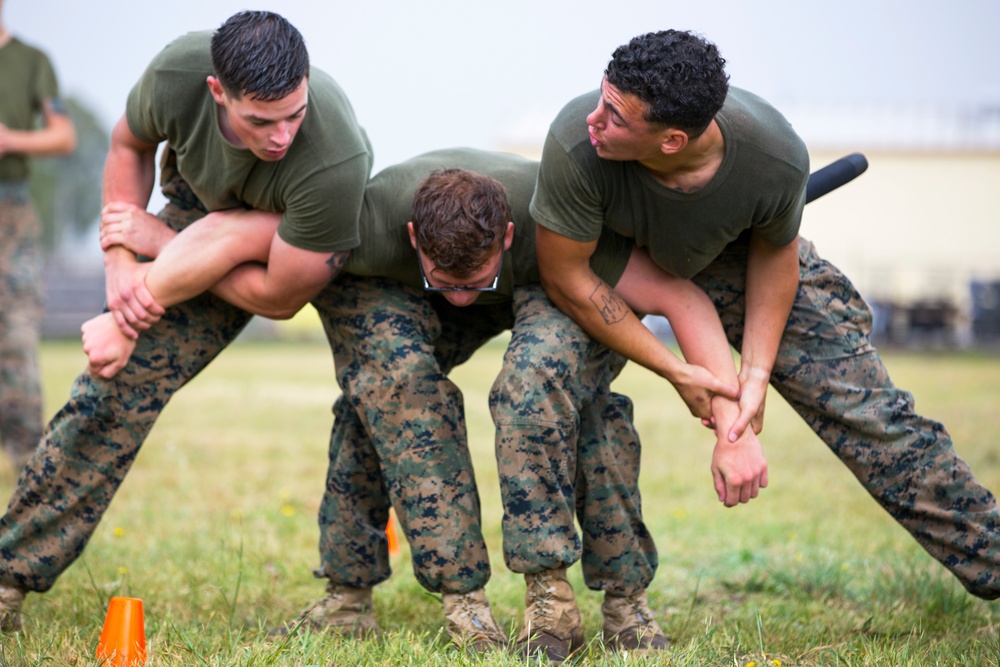 SPMAGTF-CR-AF Marines conduct non-lethal weapons training SPMAGTF-CR-AF Marines conduct non-lethal weapons training