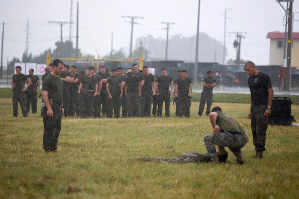 SPMAGTF-CR-AF Marines conduct non-lethal weapons training SPMAGTF-CR-AF Marines conduct non-lethal weapons training