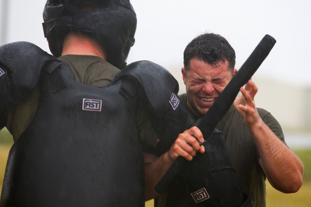 SPMAGTF-CR-AF Marines conduct non-lethal weapons training SPMAGTF-CR-AF Marines conduct non-lethal weapons training