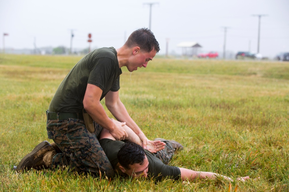 SPMAGTF-CR-AF Marines conduct non-lethal weapons training SPMAGTF-CR-AF Marines conduct non-lethal weapons training