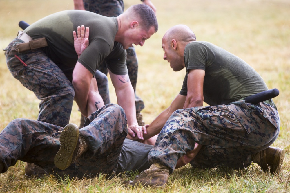 SPMAGTF-CR-AF Marines conduct non-lethal weapons training SPMAGTF-CR-AF Marines conduct non-lethal weapons training