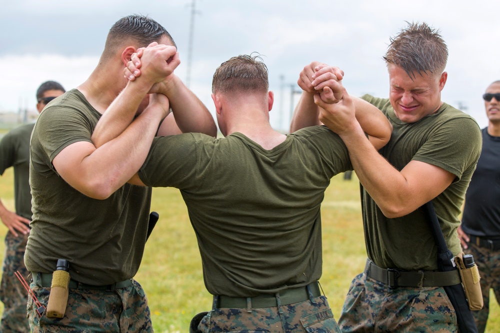 SPMAGTF-CR-AF Marines conduct non-lethal weapons training SPMAGTF-CR-AF Marines conduct non-lethal weapons training