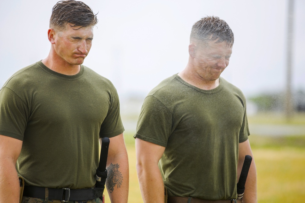 SPMAGTF-CR-AF Marines conduct non-lethal weapons training SPMAGTF-CR-AF Marines conduct non-lethal weapons training