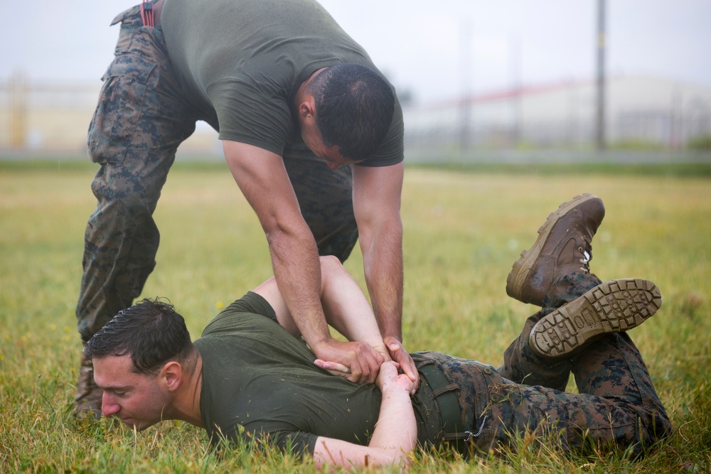 SPMAGTF-CR-AF Marines conduct non-lethal weapons training SPMAGTF-CR-AF Marines conduct non-lethal weapons training