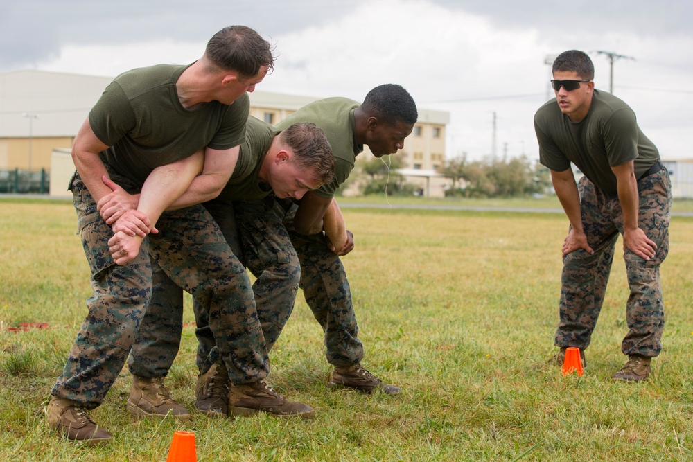 SPMAGTF-CR-AF Marines conduct non-lethal weapons training SPMAGTF-CR-AF Marines conduct non-lethal weapons training