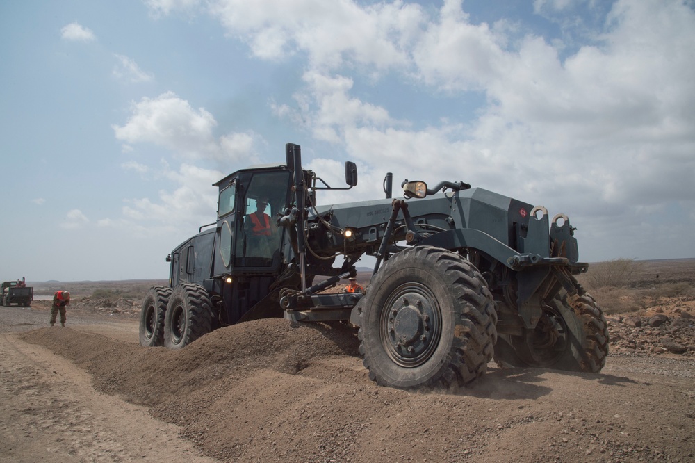 U.S. Navy rolls out the gravel carpet