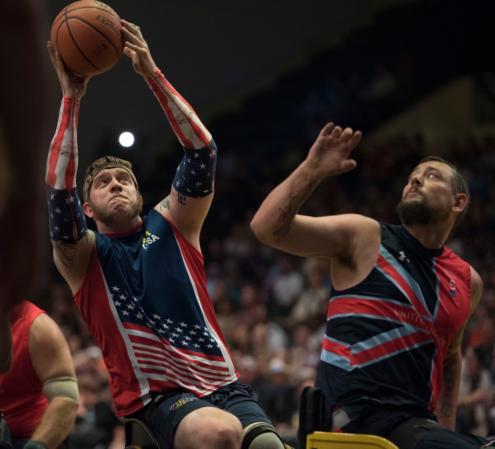 2016 Invictus Games: US Wheelchair Basketball Team plays UK for gold