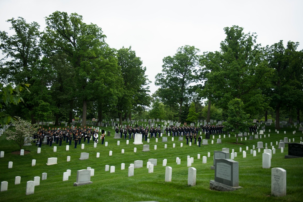 The graveside service for Gen. John R. Galvin in Arlington National Cemetery