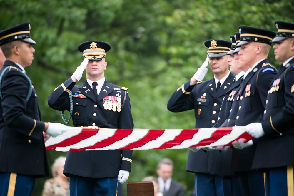 The graveside service for Gen. John R. Galvin in Arlington National Cemetery