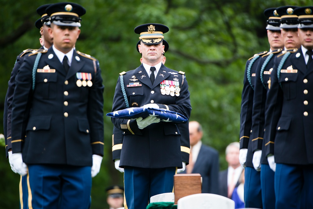 The graveside service for Gen. John R. Galvin in Arlington National Cemetery