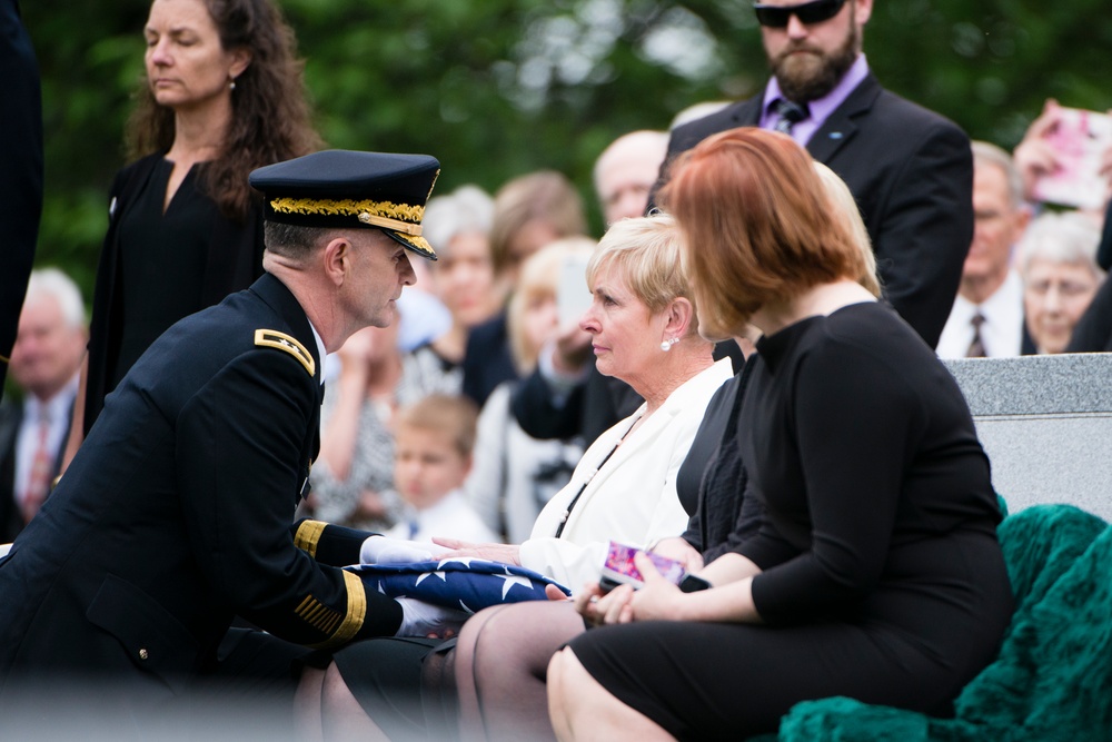 The graveside service for Gen. John R. Galvin in Arlington National Cemetery