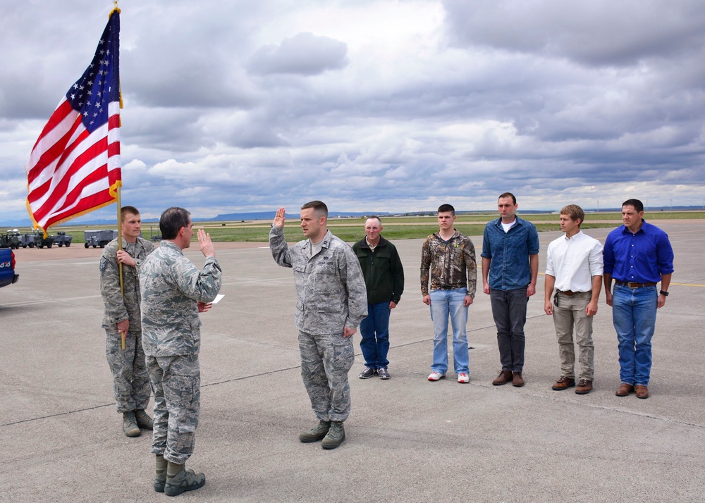 Montana Air National Guard enlistment ceremony