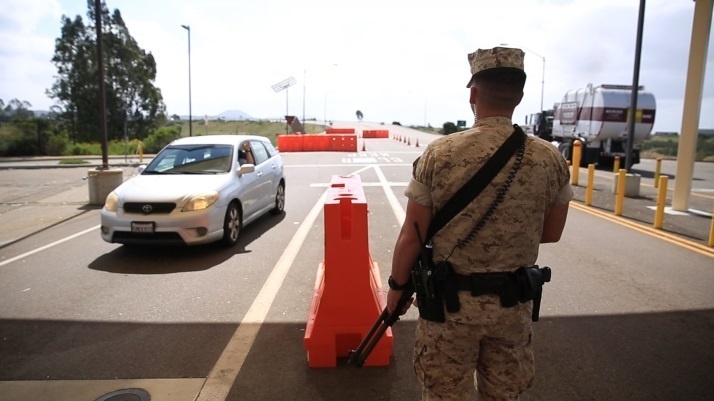 All secure: MCAS Miramar gate guards protect base