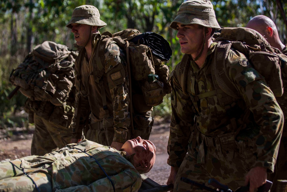 U.S. Marines and Australian Army engage in Corporals Class