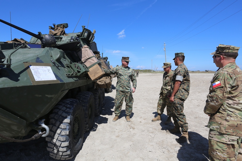 Chilean Marines visit 22nd MEU Marines