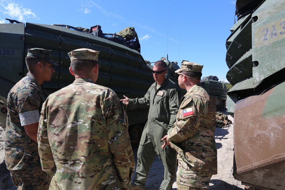 Chilean Marines visit 22nd MEU Marines