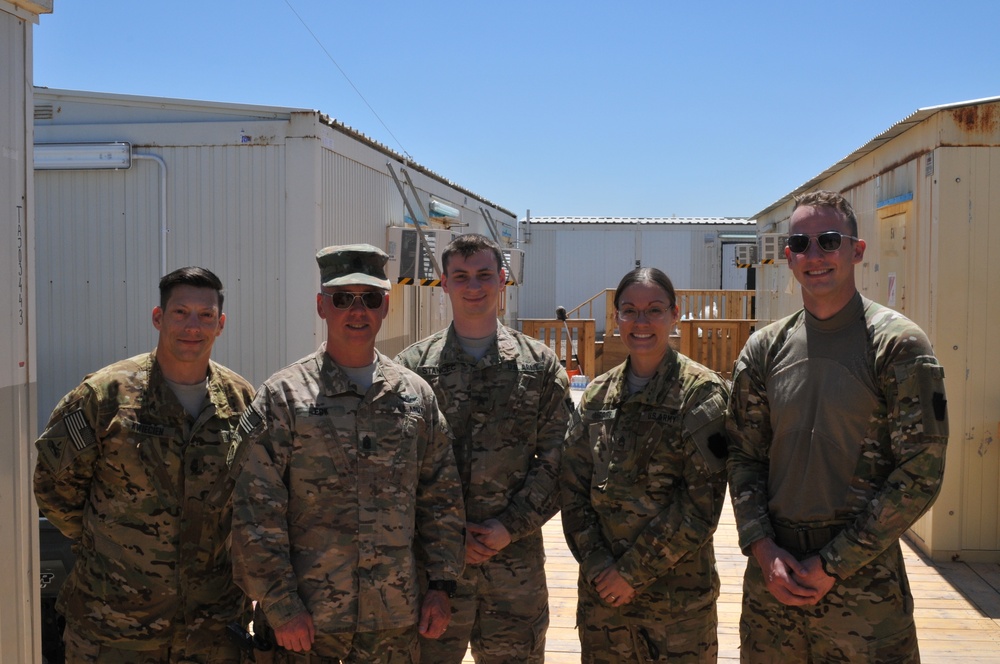 CSM Eck Vists the troop of 40th CAB in Taji