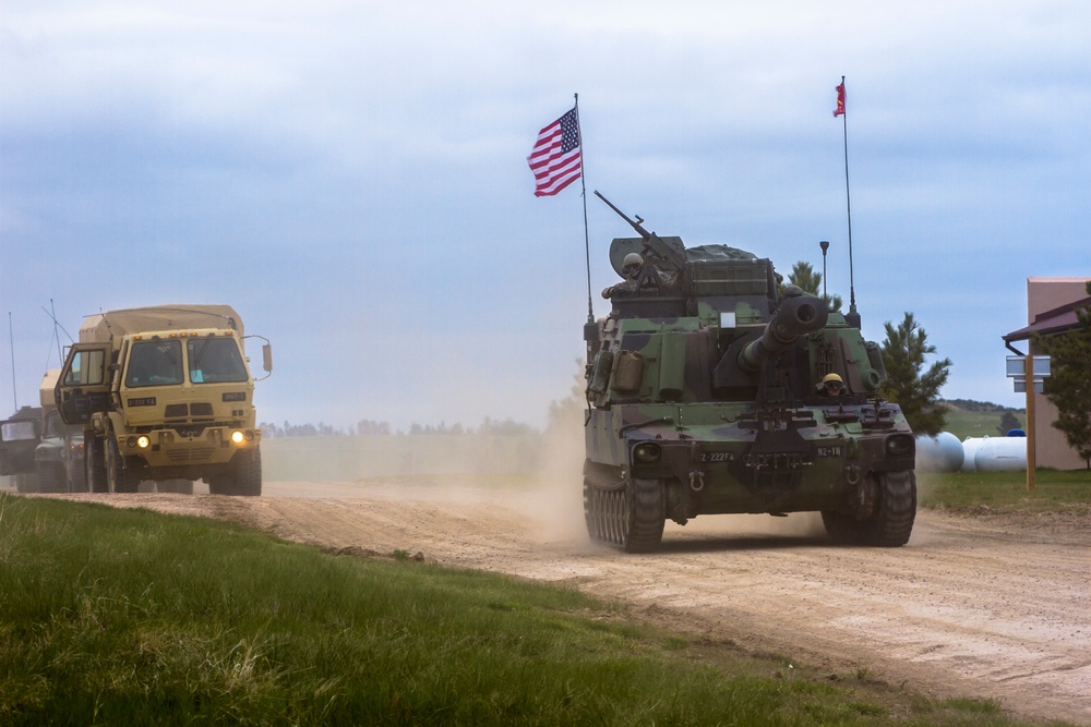 Operation Gunsmoke, Camp Guernsey, 65th Field Artillery Brigade