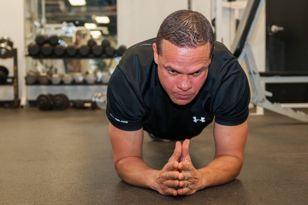 “Make it a priority, do it every day, do it early in the day, and have fun with it” Chief Warrant Officer 4 Porfirio Alequine’s workout philosophy