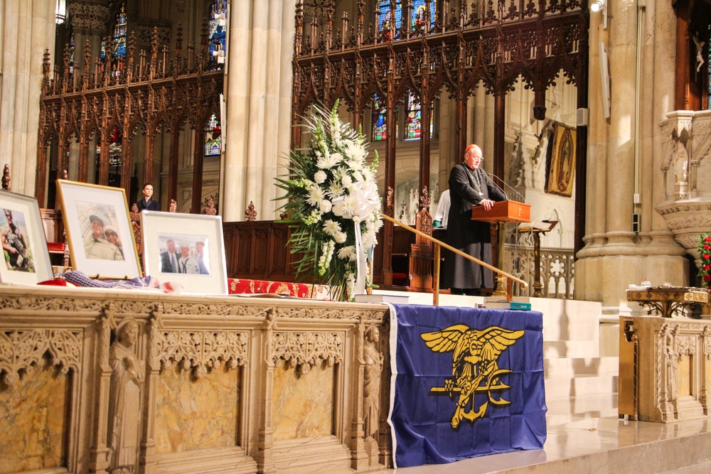 Memorial Mass Held at St. Patrick's Cathedral for U.S. Navy SEAL Killed in Action in Support of Operation Inherent Resolve