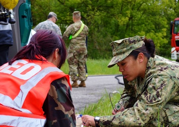 Mass casualty exercise provides realistic training for Hungarian, American medical teams