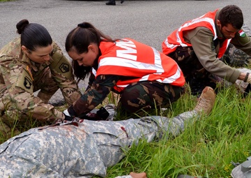 Mass casualty exercise provides realistic training for Hungarian, American medical teams