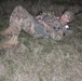 412th Paratrooper Lands during Night Jump