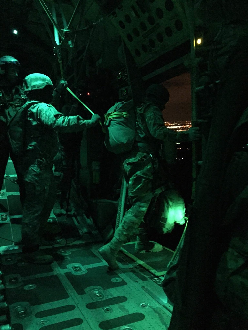 412th Conducts Night Jump at Wright Patterson Air Force Base
