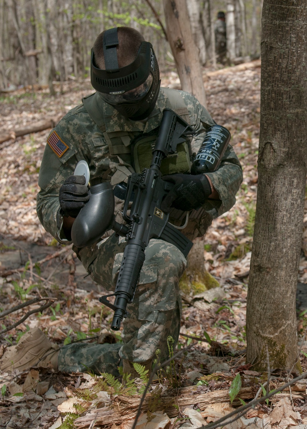 Soldier Checks his Ammo