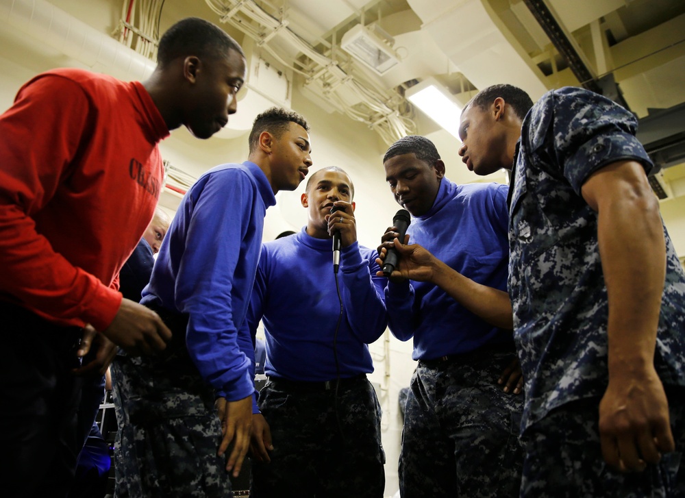 Ford's first karaoke night during fast cruise #1