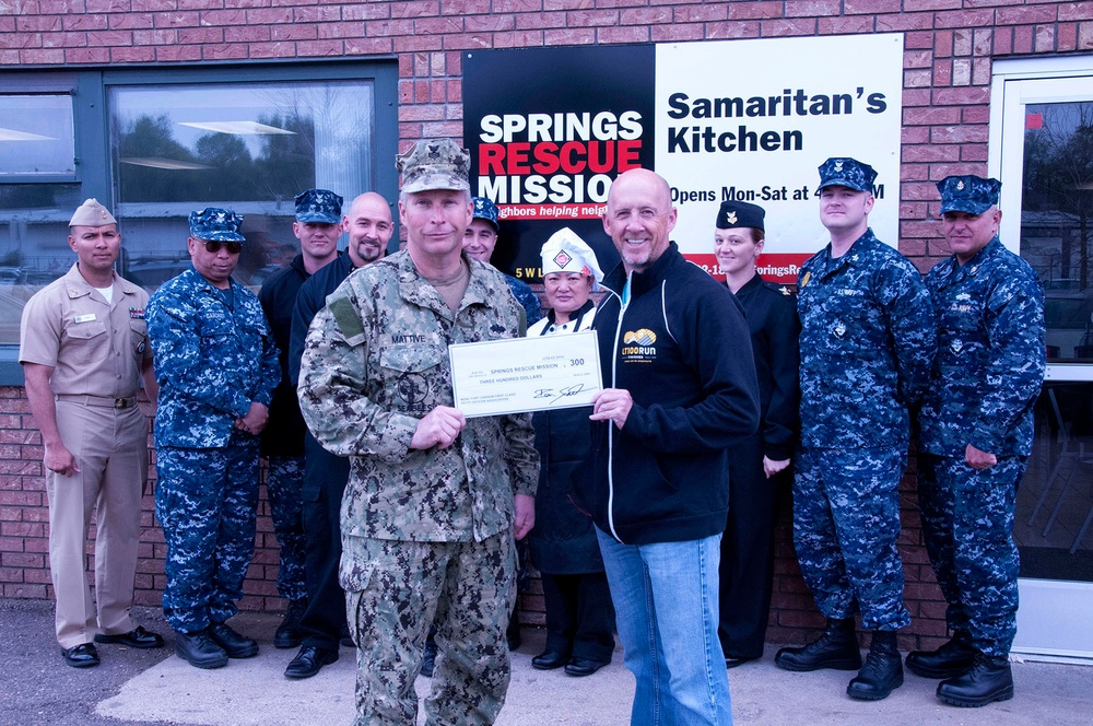 SAILORS VOLUNTEER AND RAISE MONEY TO HELP LOCAL SHELTERS