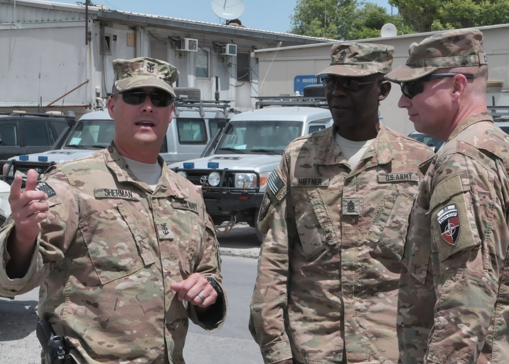 ECRC Forward CMC talks with CSTC-A senior enlisted
