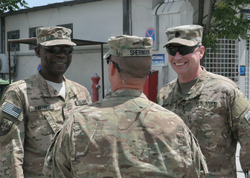 ECRC CMDCM visits forward deployed Sailors at Resolute Support in Kabul, Afghanistan
