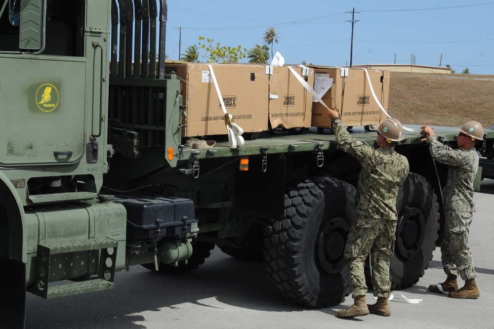 Commander, Task Force (CTF) 75 receives new exercise equipment