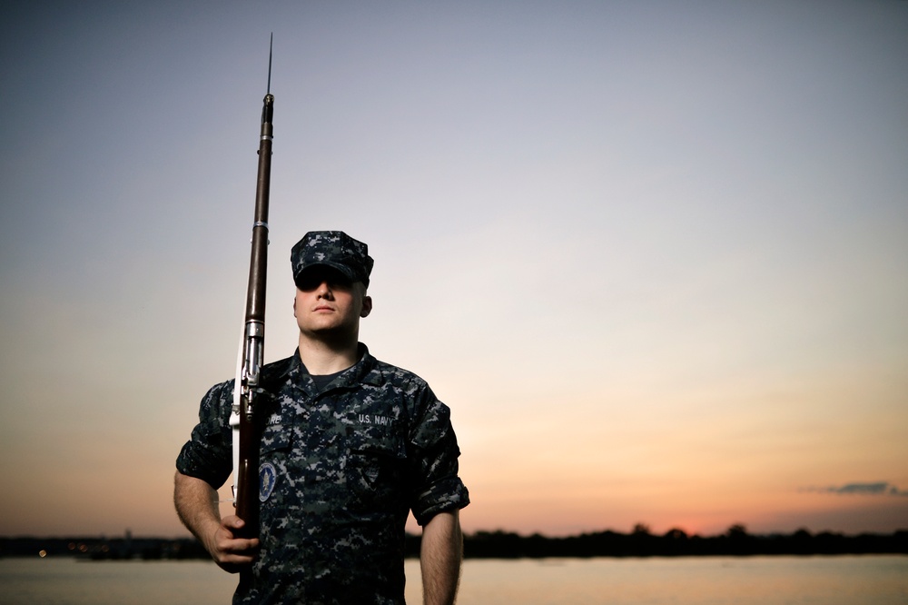 Navy Ceremonial Guard Trains at Joint Base Anacostia-Bolling