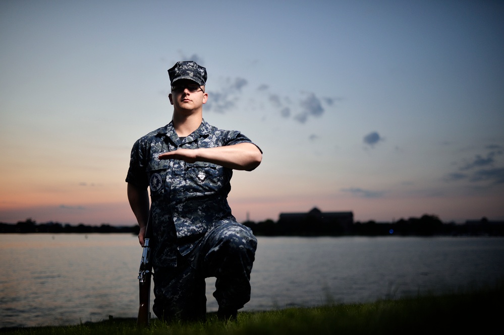 Navy Ceremonial Guard Trains at Joint Base Anacostia-Bolling