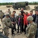 Latvian Ministry of Defence officials view Howitzer demonstration