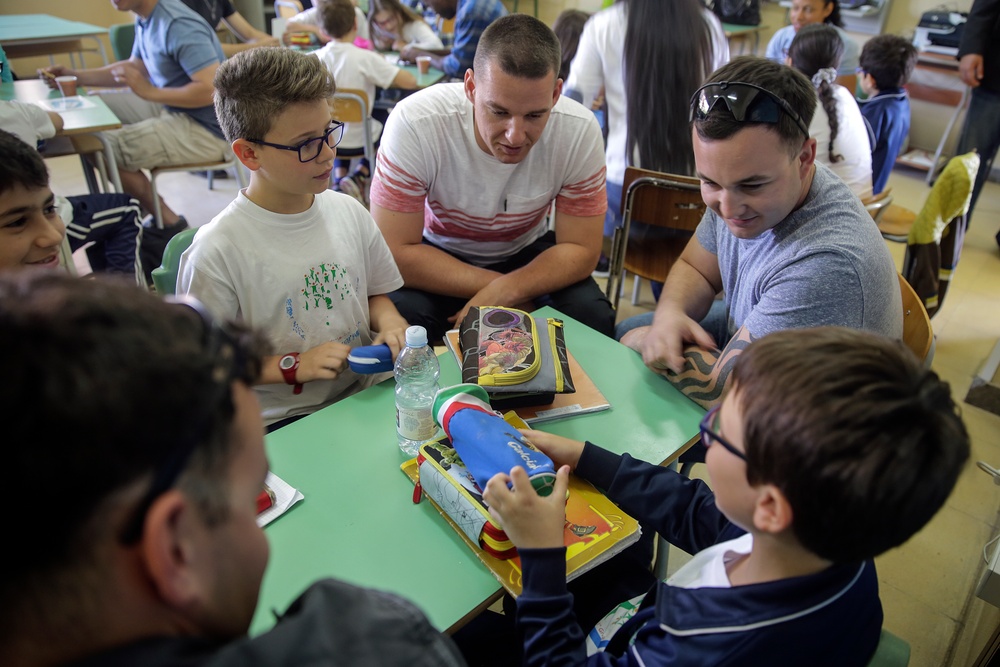 Marines give local students a reason to smile