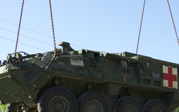 2nd Squadron, 2nd Cavalry Regiment Strykers arrive in Latvia